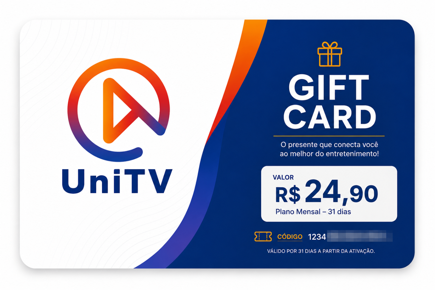 Recarga Unitv 30 Dias